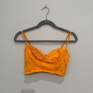 NWOT Princess Polly Orange Lace Trim Cami Top